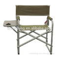 Portable top quality aluminum dark green director chair with magaine bag